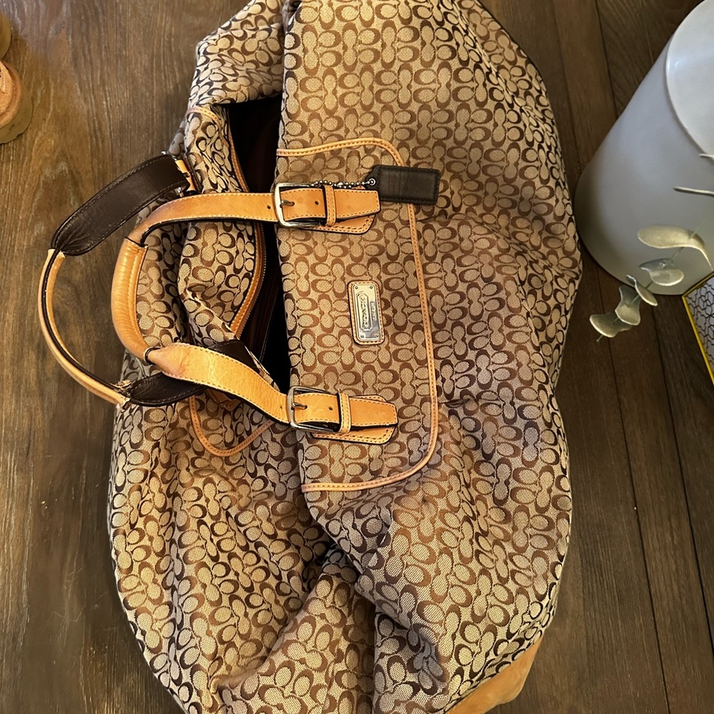 COACH signature duffel bag with strap - Excellent used condition.